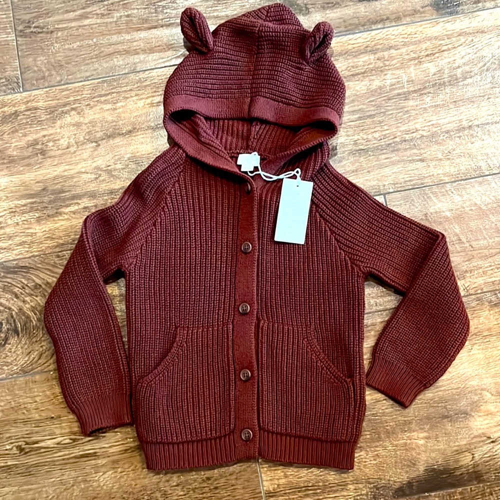 Jamie Kay Bear Cardigan- Cinnamon Marle